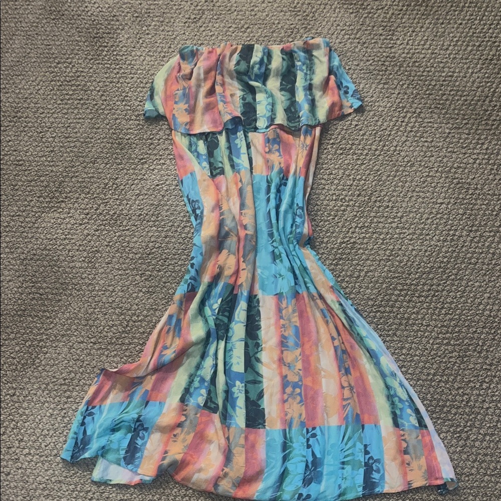 Rip curl Floral Multicolor Off-Shoulder Dress